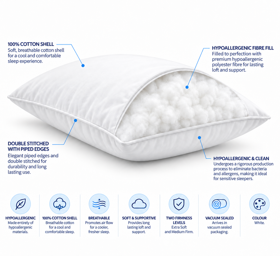 Hypoallergenic Standard Classic Pillow