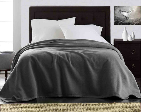 Ultra Plush Fleece Blanket - Charcoal Grey