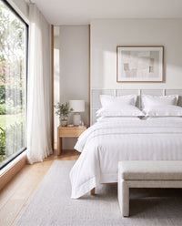 Tone-on-Tone Duvet Cover — in the Hotel Velour suite