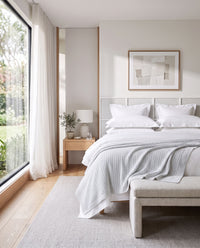 Knit Thermal Blanket — in the Hotel Velour suite